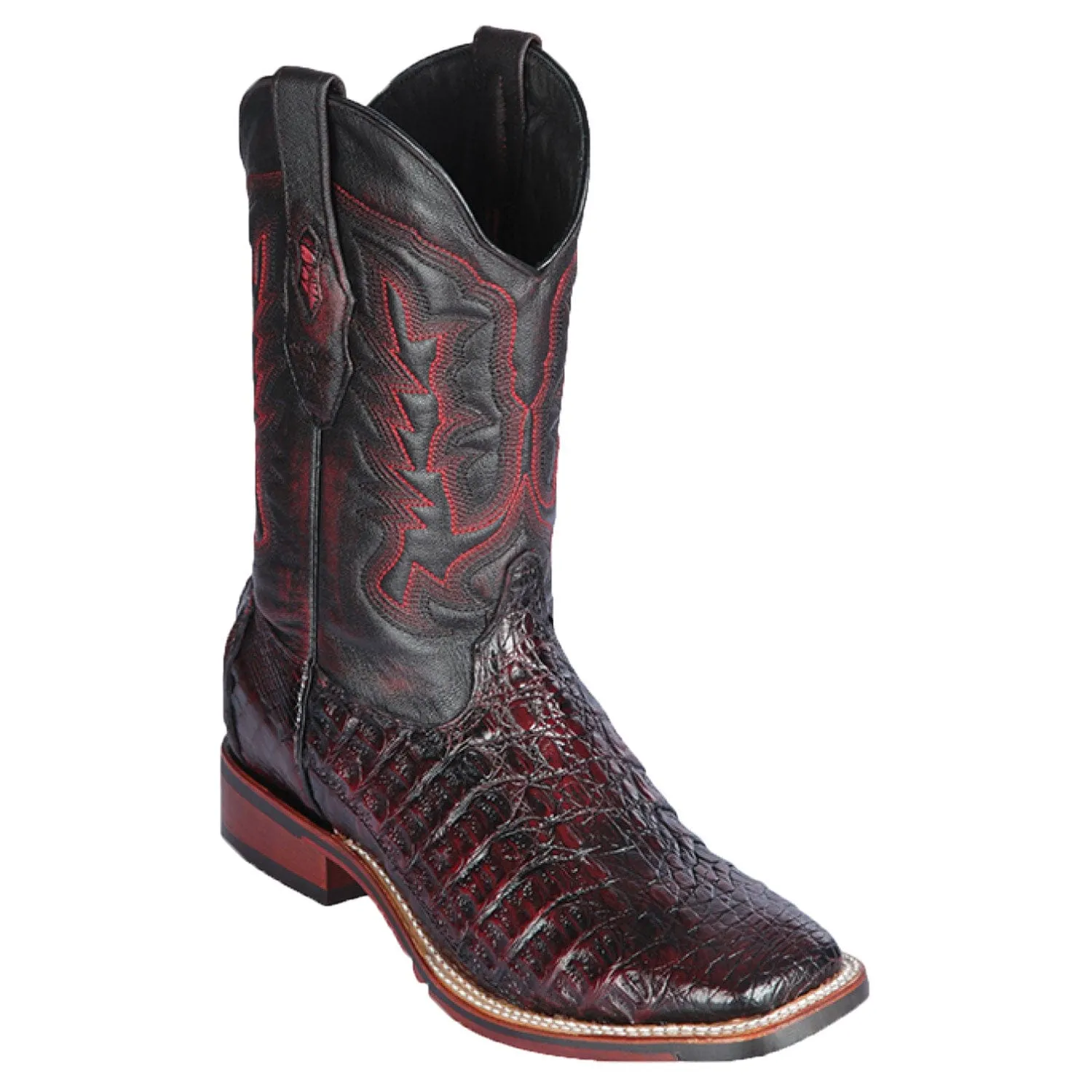 Men's Los Altos Caiman Flank Wide Square Toe Boots 826A18