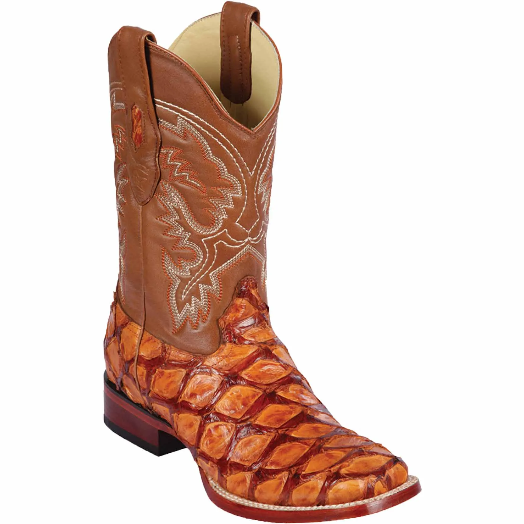 Men's Los Altos Monster Fish Skin Wide Square Toe Boots 82210-A