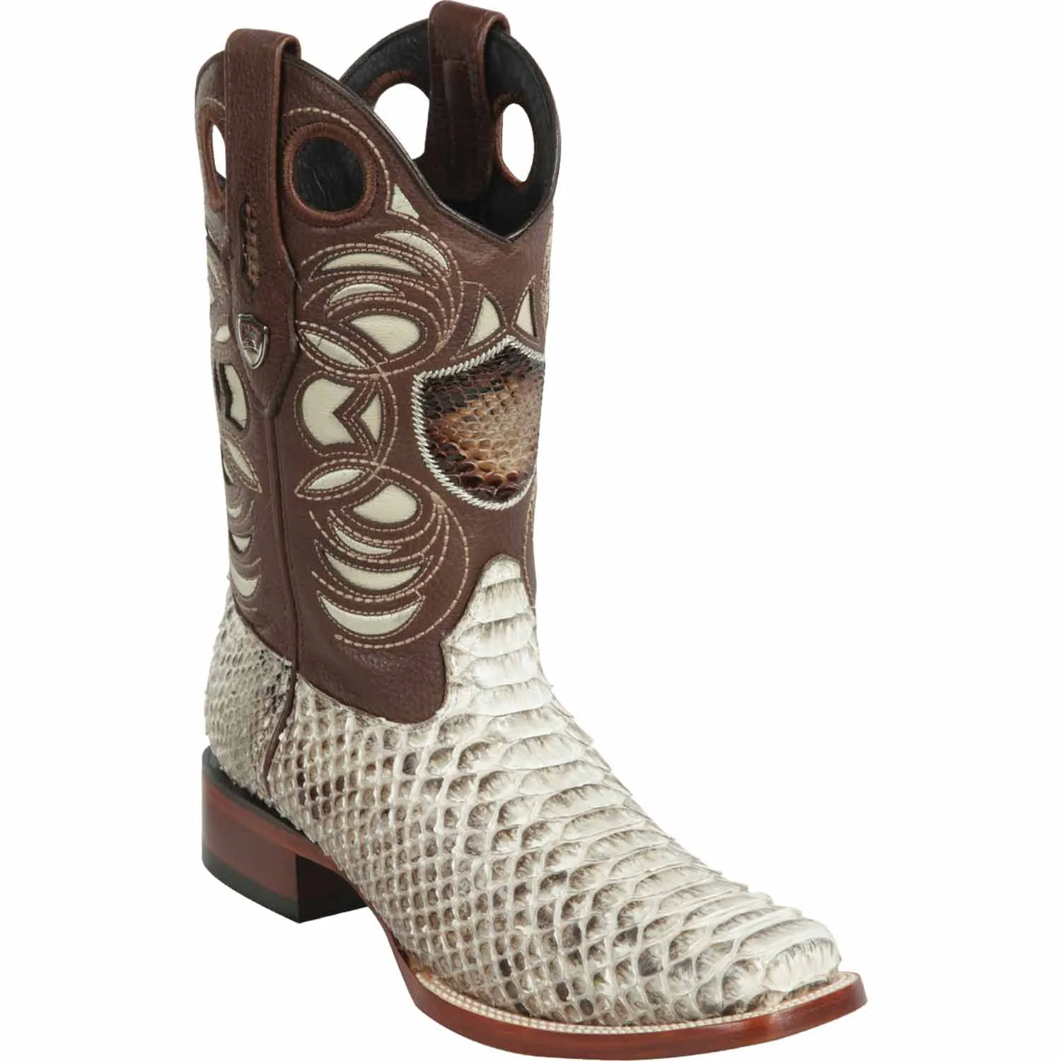 Men's Wild West Python Skin Rodeo Toe Boot 28185749