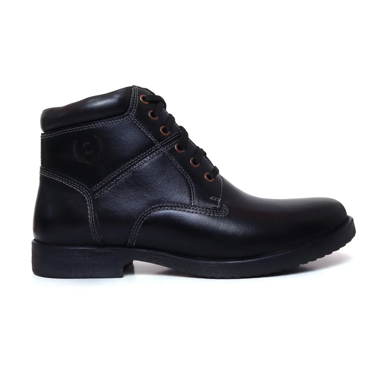 Milled Leather High Ankle Boots for Men’s 9578