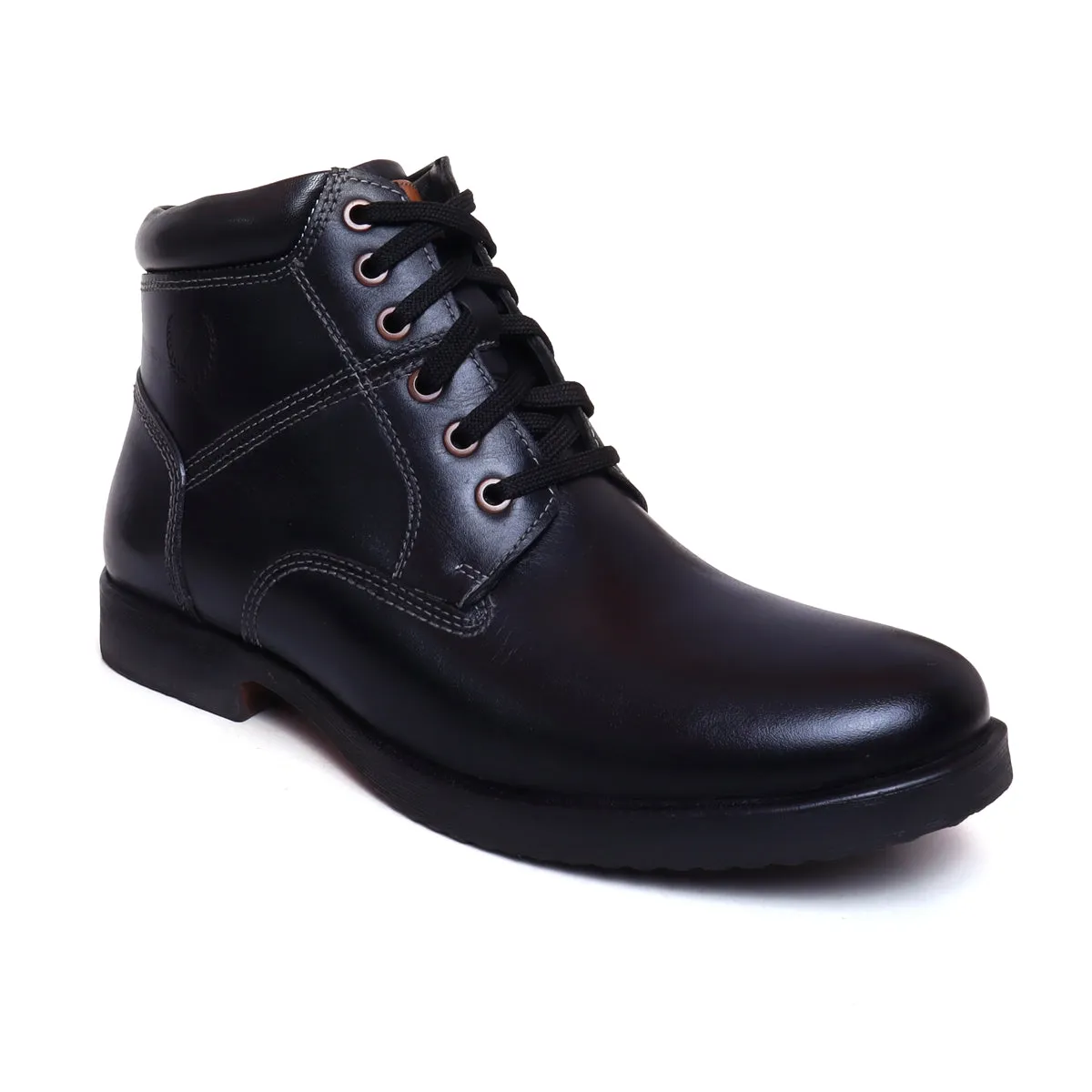 Milled Leather High Ankle Boots for Men’s 9578