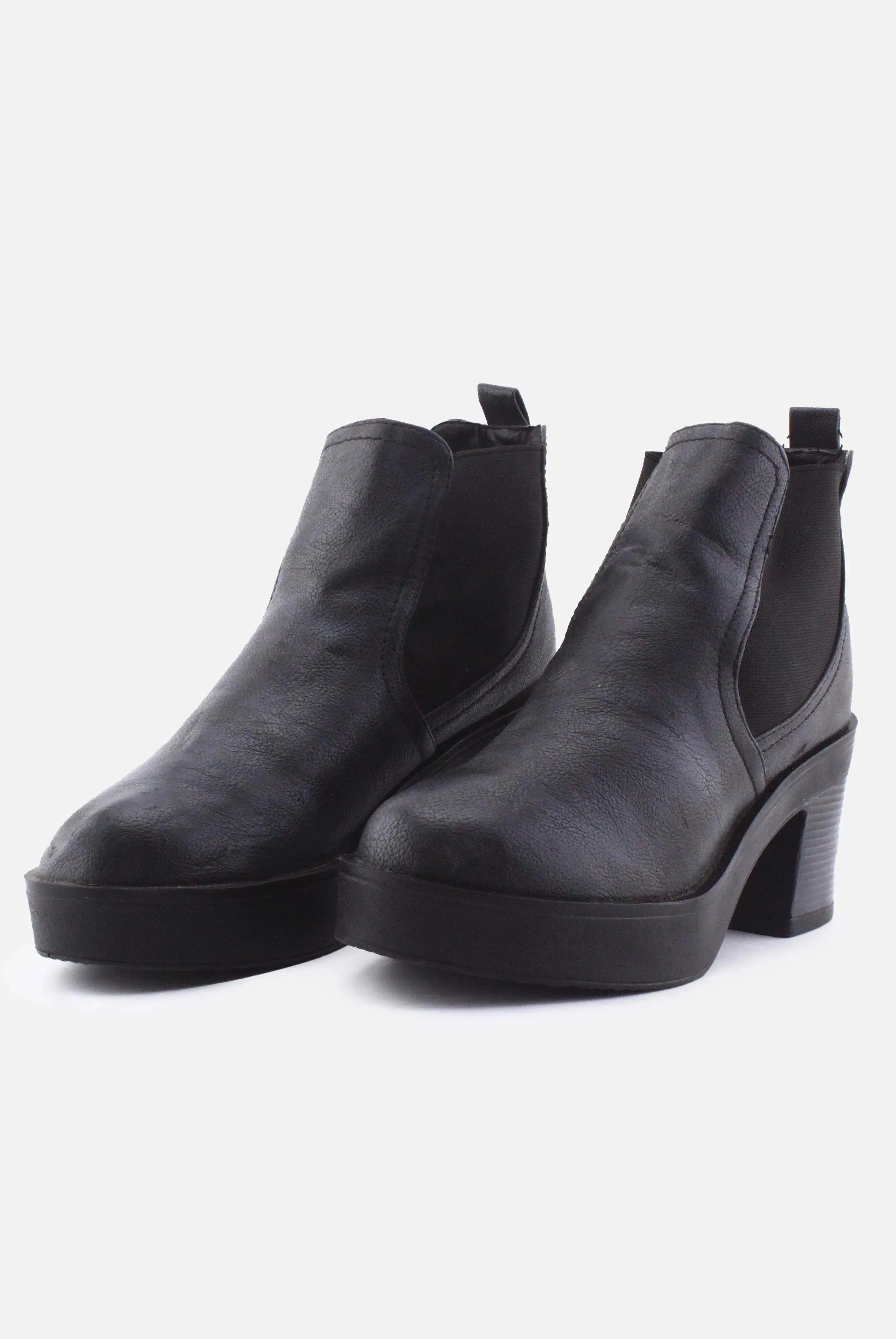 Mtng Stretchable Platform Boots | 100% Authentic Leather