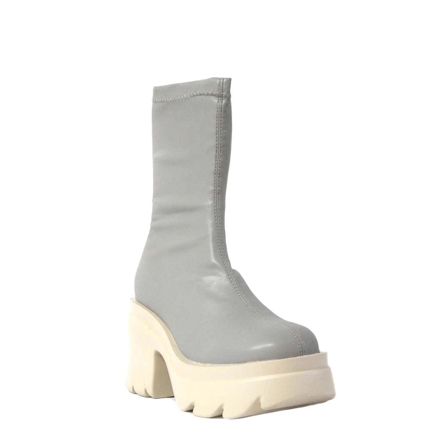 PUBLIC DESIRE JENNIE GREY PU BOOTS