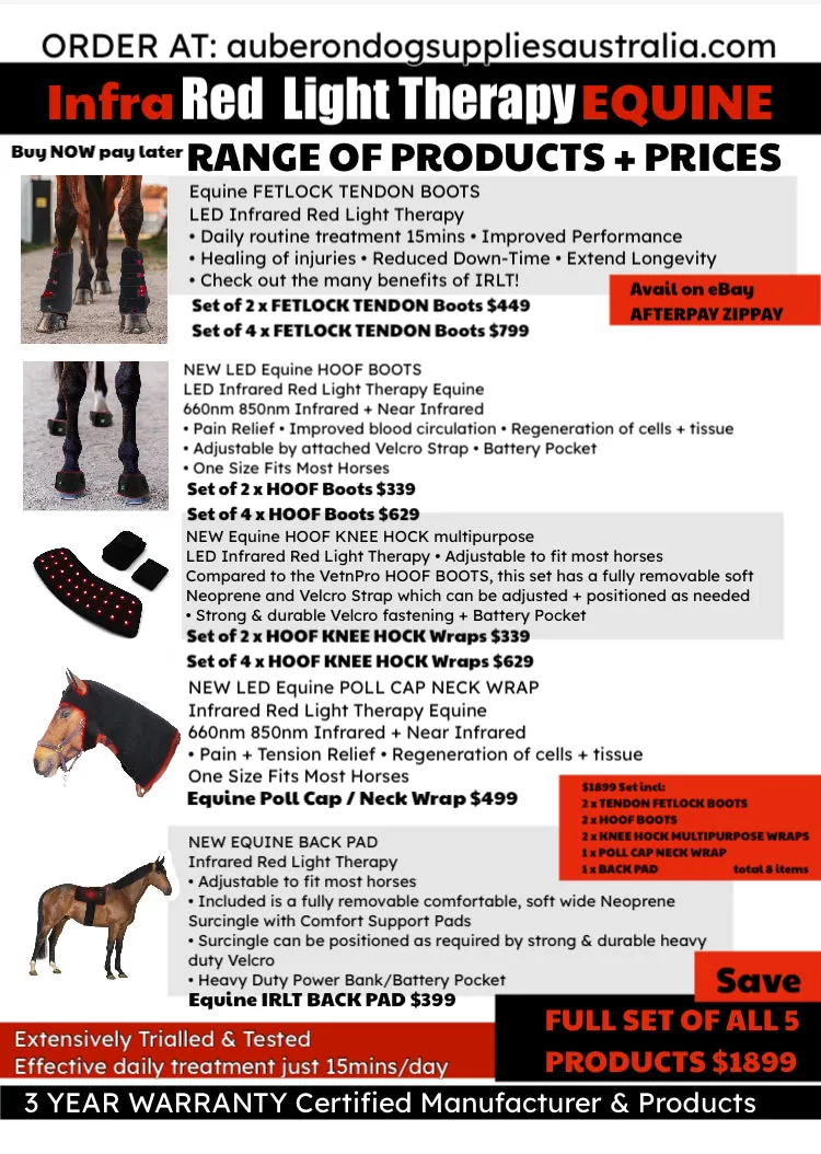 SALE SALE REDUCED!! Equine Infrared Pro Range Red Light Therapy Hoof Boots Wireless BUILT IN battery