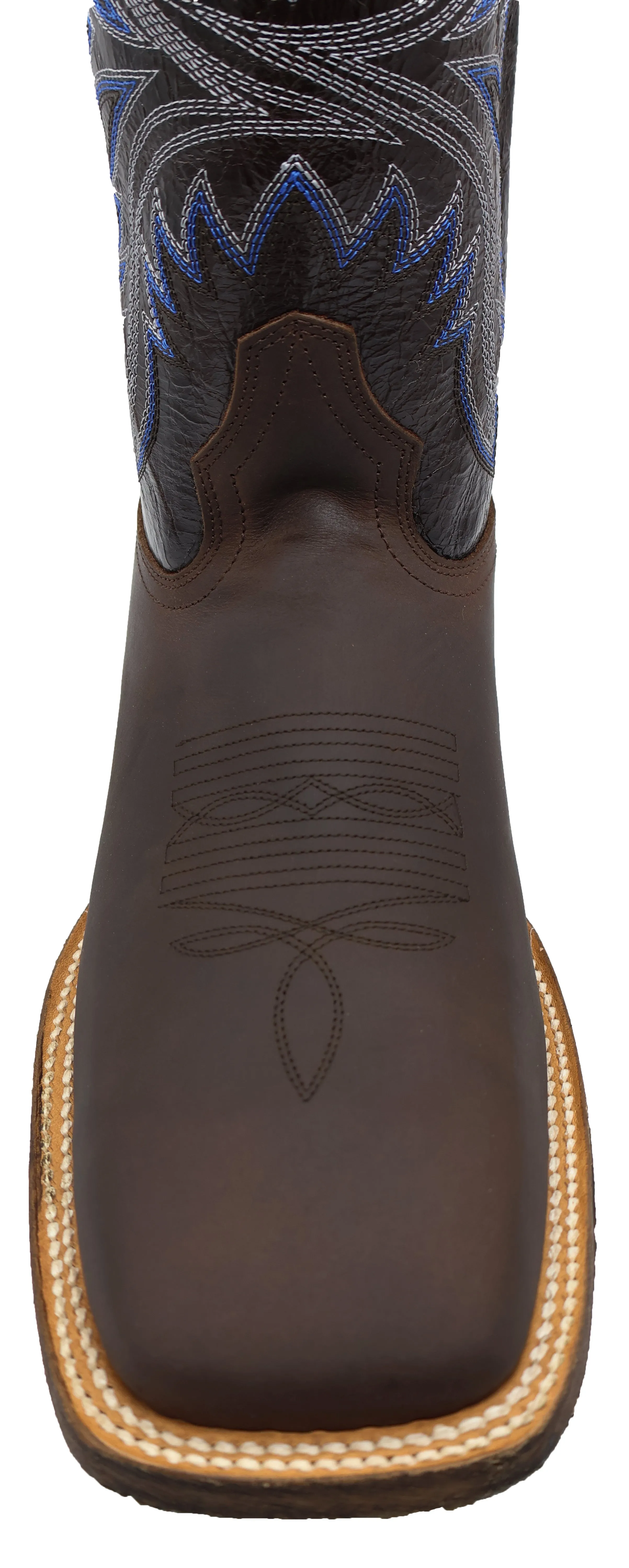 Silverton Austin All Leather Wide Square Toe Boots (Brown)