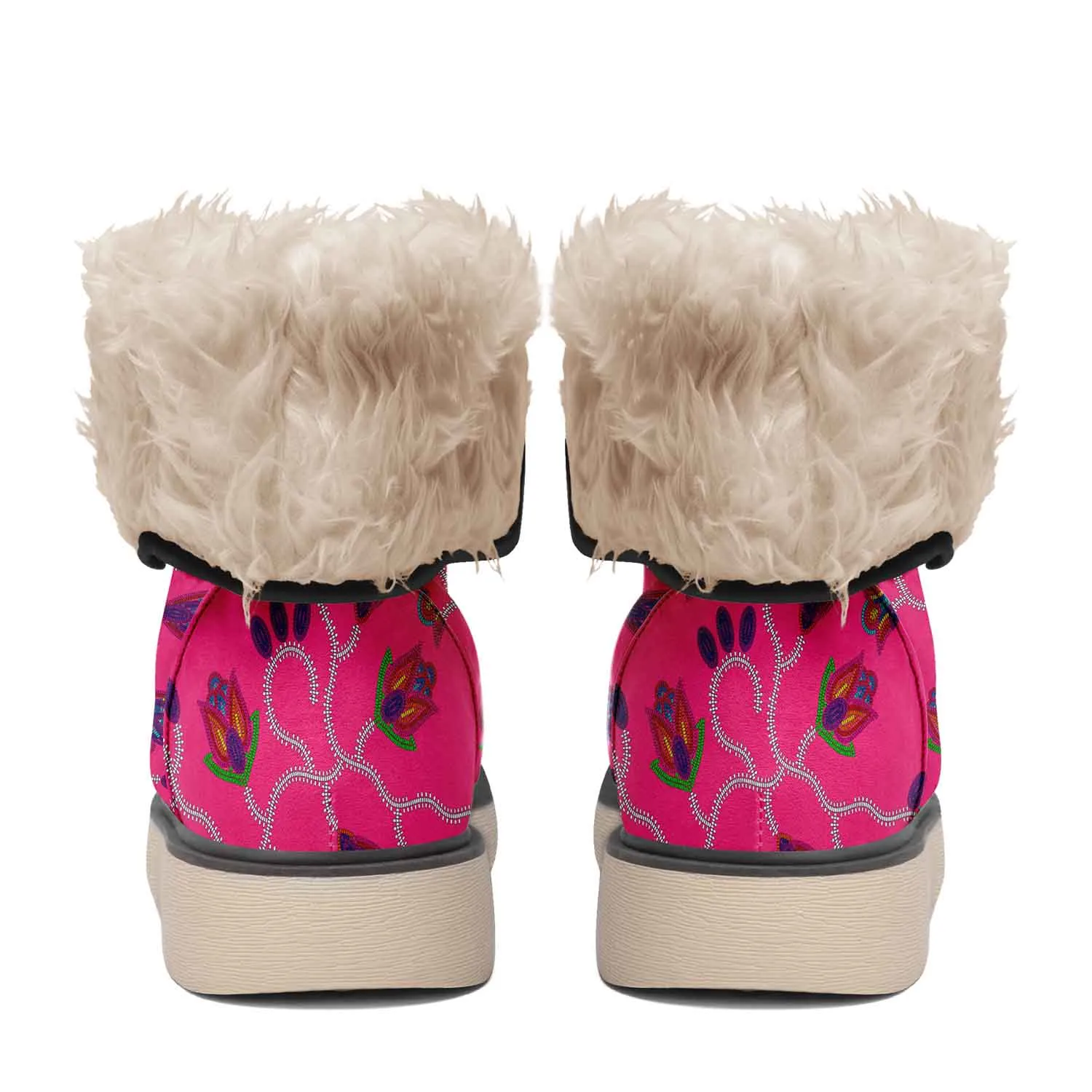 Spring Blossoms on Blush Polar Winter Boots