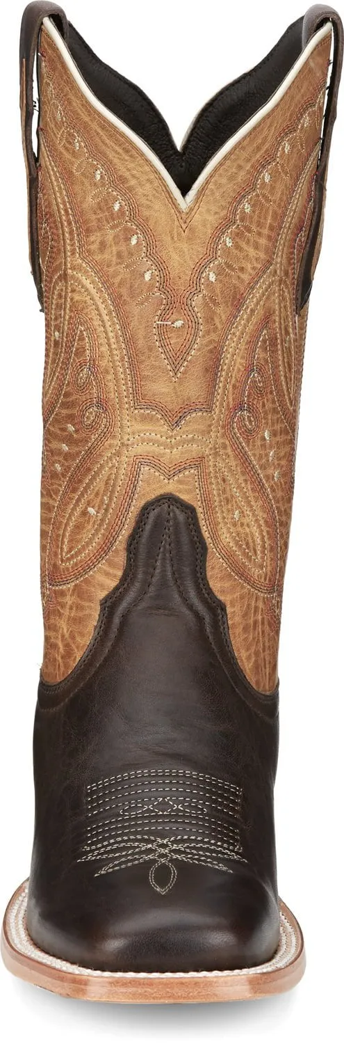 Tony Lama Womens Gabriella Espresso Leather Cowboy Boots