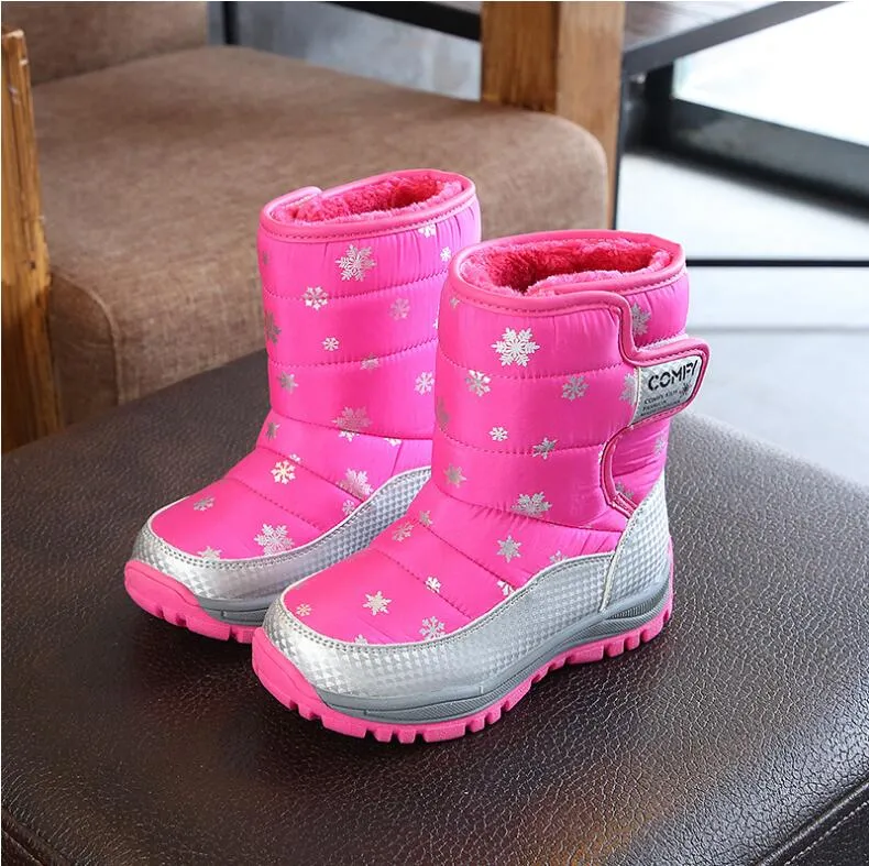 Winter Warm Skiing Shoes Kids Boots Waterproof Children's Shoes Girls Boys Kids Boots