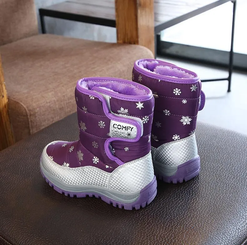 Winter Warm Skiing Shoes Kids Boots Waterproof Children's Shoes Girls Boys Kids Boots