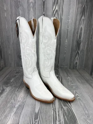 Women's Old West Tall All White Snip Toe Western Boot - TS1552