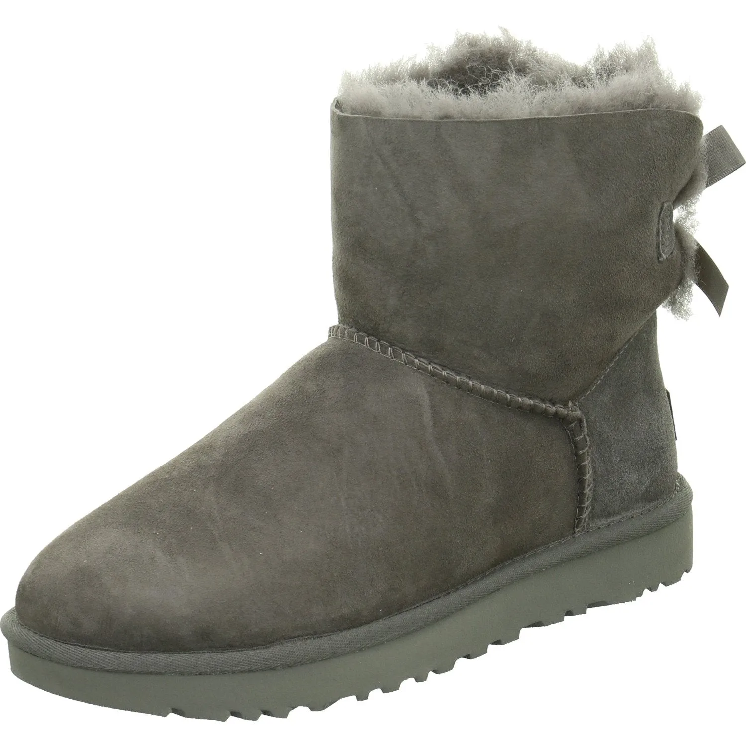 Women's Shoes UGG MINI BAILEY BOW II Slip On Ankle Boots 1016501 GREY