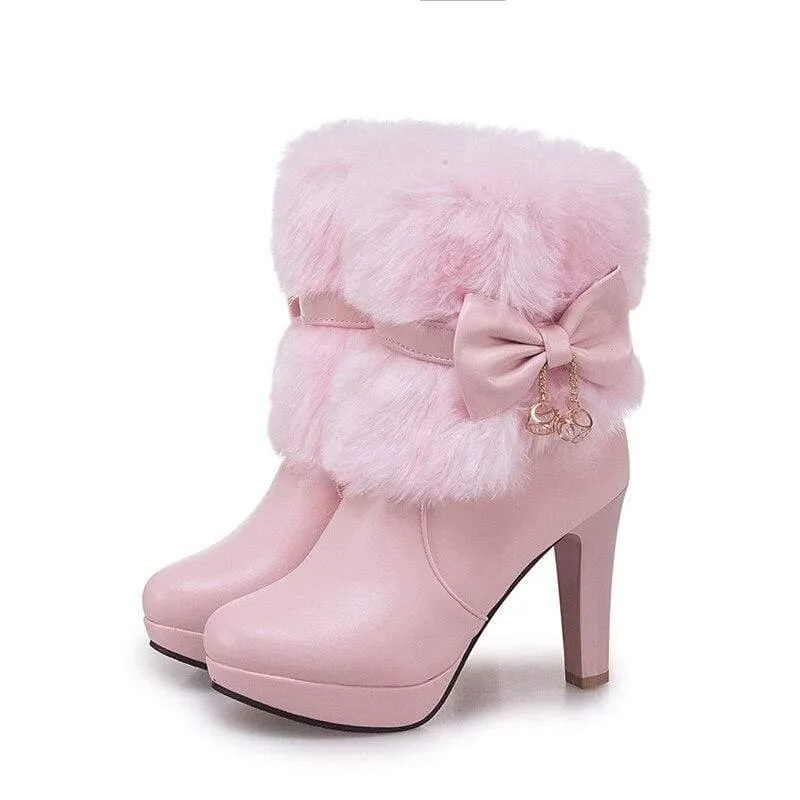 Women's Winter High Heel Boots